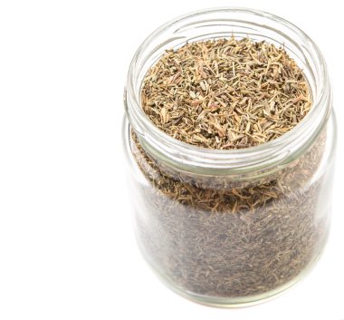 Kurutulmuş kekik otlar Mason kavanoza