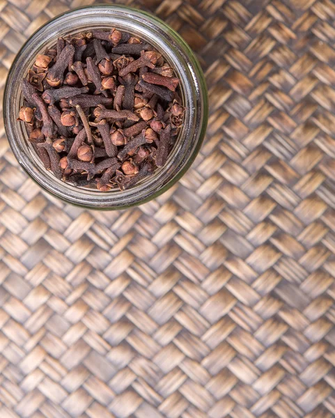 Clove Spices In Mason Jar — Stock Photo, Image