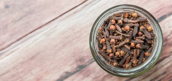 Clove Spice In Mason Jar — Stock Photo, Image