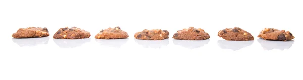 Homemade Chocolate Chip Cookies White Background — Stock Photo, Image