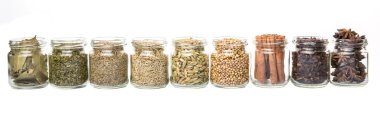 Herbs And Spices In Mason Jars