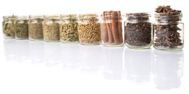 Herbs And Spices In Mason Jars