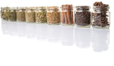 Herbs And Spices In Mason Jars