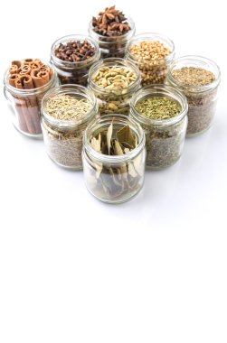 Herbs And Spices In Mason Jars