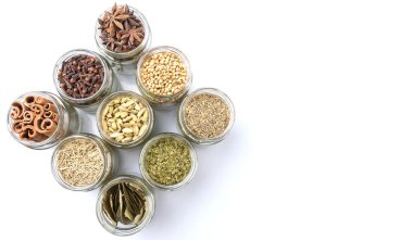 Herbs And Spices In Mason Jars
