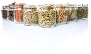 Herbs And Spices In Mason Jars