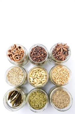 Herbs And Spices In Mason Jars