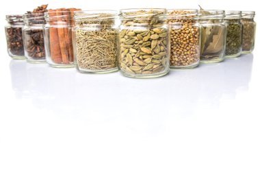 Herbs And Spices In Mason Jars