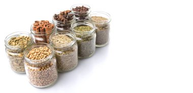 Herbs And Spices In Mason Jars