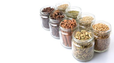 Herbs And Spices In Mason Jars