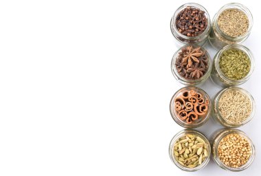 Herbs And Spices In Mason Jars