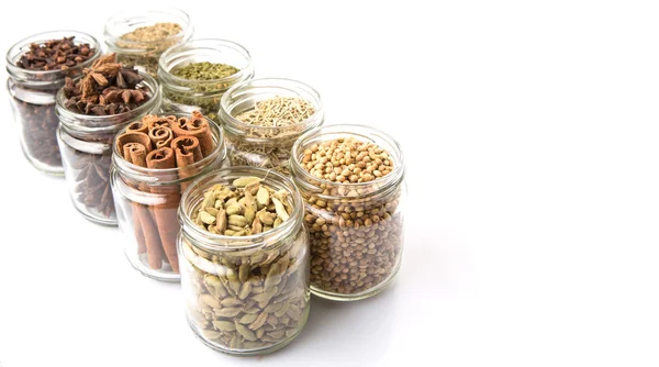 Herbs And Spices In Mason Jars — 图库照片