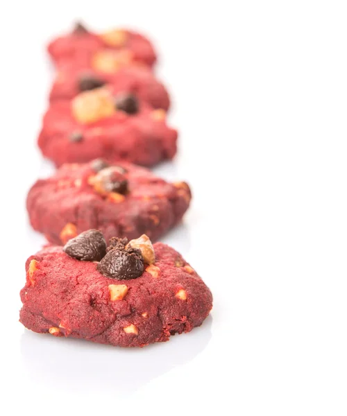 Kotitekoinen Red Velvet Cookie — kuvapankkivalokuva