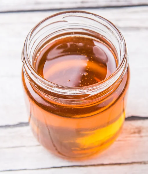 Honing In Mason Jar — Stockfoto