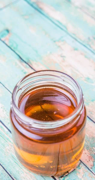 Miele in vaso massone — Foto Stock