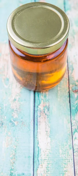 Honing In Mason Jar — Stockfoto