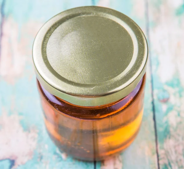 Honing In Mason Jar — Stockfoto