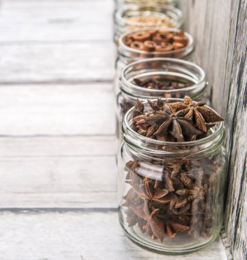 Herbs and Spices In Mason Jars