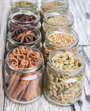 Herbs and Spices In Mason Jars