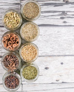 Herbs and Spices In Mason Jars