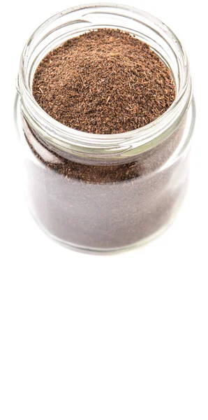 Folhas de chá processadas em Mason Jar — Fotografia de Stock