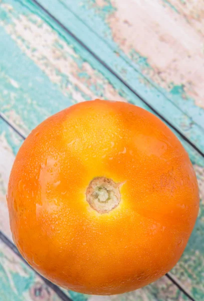 Tomato On Wooden Background — Stock Photo, Image