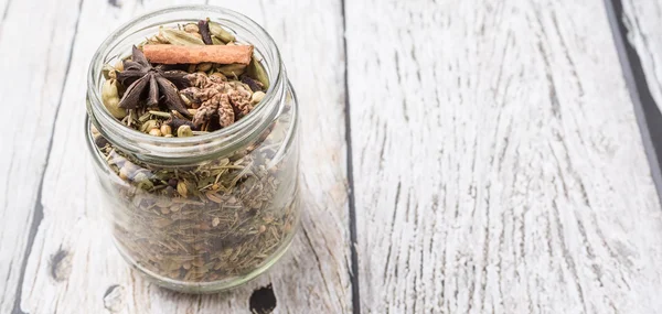 Mix Herbs And Spices In Mason Jar