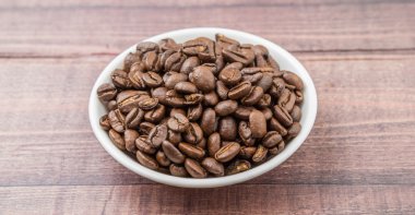 Kavrulmuş kahve çekirdeği.