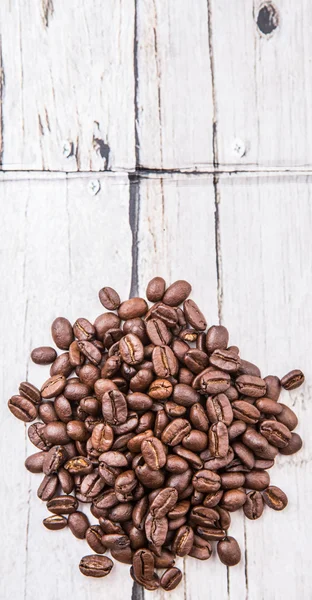 Roasted Coffee Beans Rustic Wooden Background — Stock Photo, Image