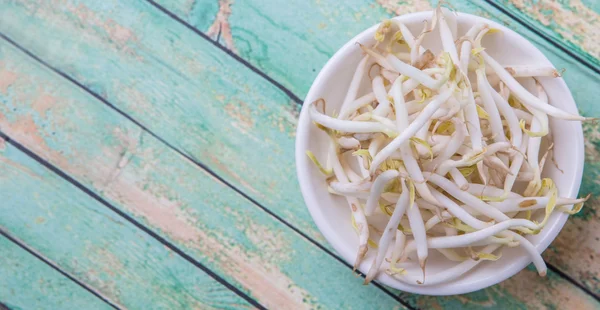 Bean Sprout In White Bowl — Stock Photo, Image