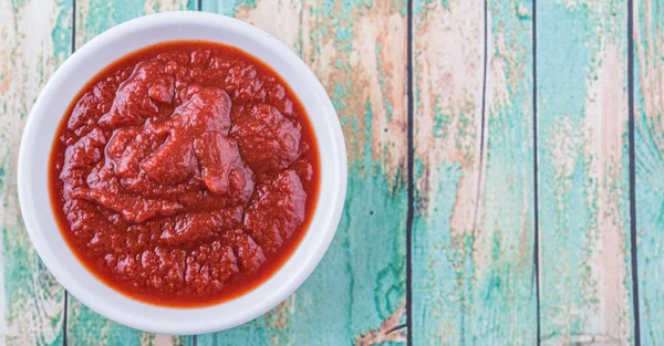 Frische pürierte Tomaten — Stockfoto