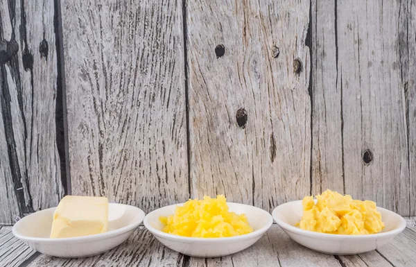 Manteiga, margarina e indiana Ghee — Fotografia de Stock
