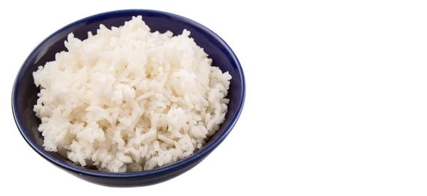 Steamed Rice In Blue Bowl — Stock Photo, Image