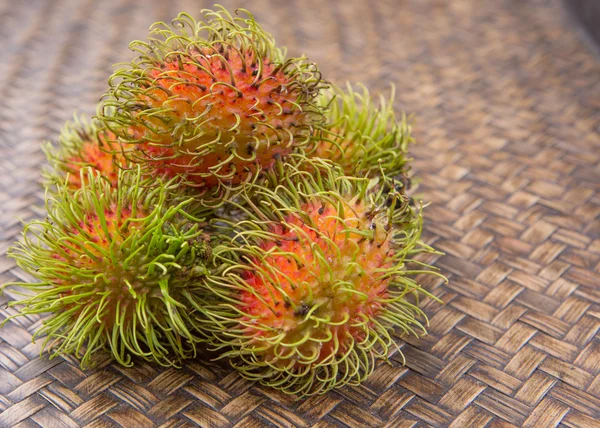 Owoce egzotyczne Rambutan — Zdjęcie stockowe
