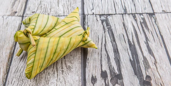 Malaiischer Reisknödel Ketupat Daun Palas — Stockfoto