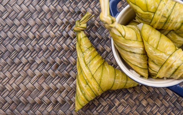 Malay Rice Dumpling Ketupat Daun Palas — Stock Photo, Image