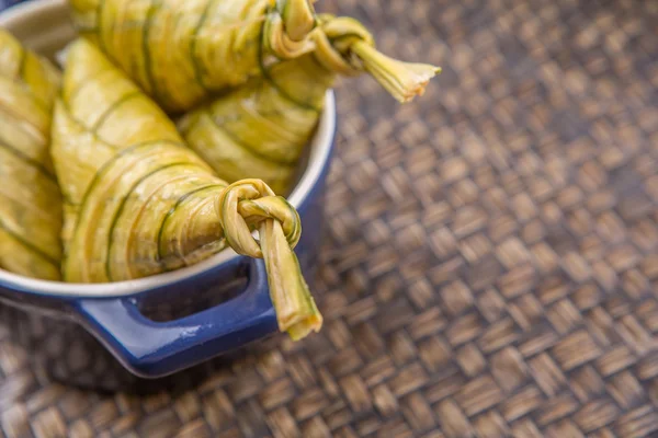 Malaiischer Reisknödel Ketupat Daun Palas — Stockfoto