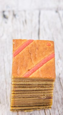 Malezya yemek Kek Lapis Sarawak