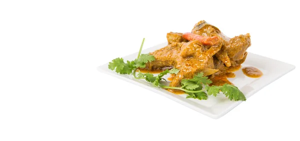 Lamb curry i vit platta — Stockfoto