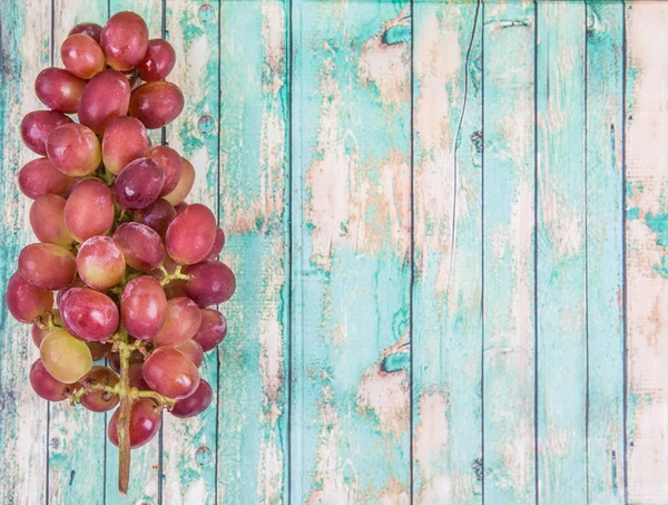 Bunch Red Grapes Wooden Background — Stock Photo, Image