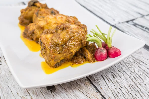 Malaysian Dried Chicken Curry — Zdjęcie stockowe