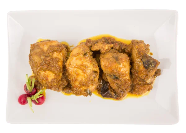 Plato de Malasia Pollo seco Curry —  Fotos de Stock