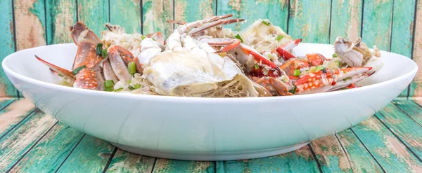 Sopa de caranguejo transparente — Fotografia de Stock