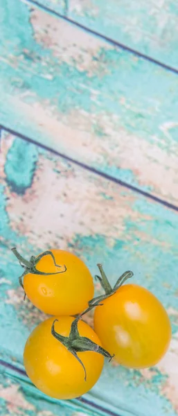 Mini Yellow Cherry Tomato White Background — Stock Photo, Image