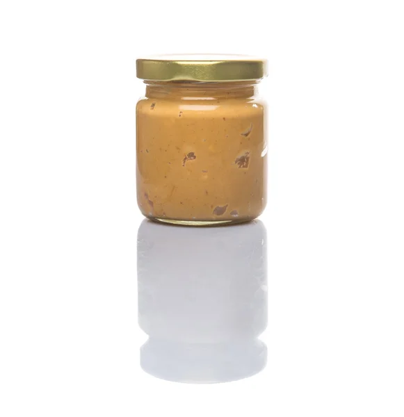 Arašídové máslo v Mason Jar — Stock fotografie