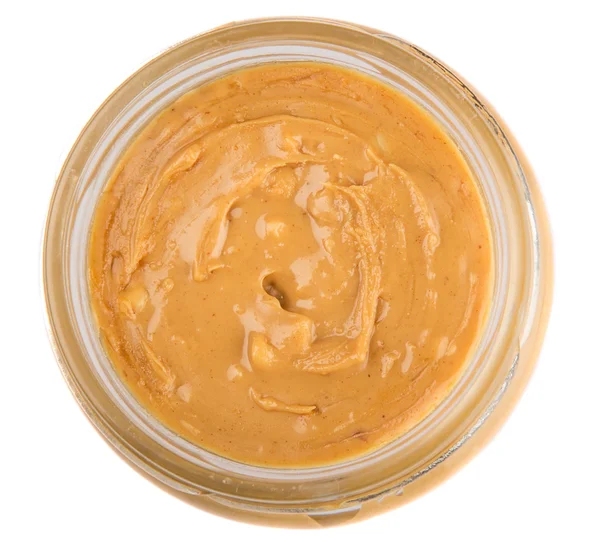 Peanut Butter In Mason Jar — Stockfoto