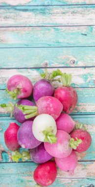 Renkli turp sebze karışımı