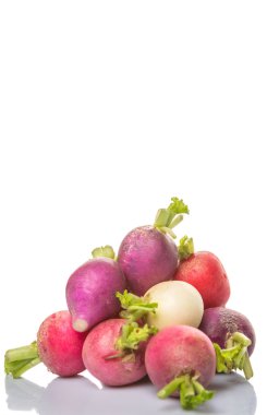 Renkli turp sebze karışımı