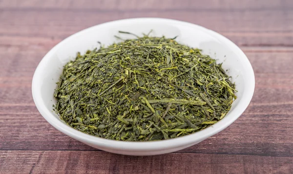 Sušené listy zeleného čaje — Stock fotografie