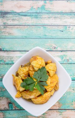 Malezya çanak karıştırın kızarmış kalamar